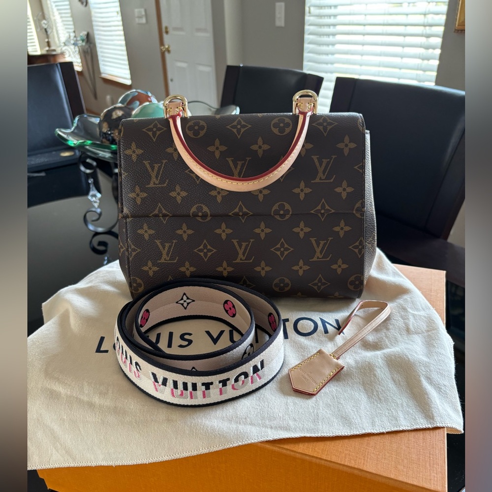 Authentic Louis Vuitton Brown Monogram Handbag-Cluny bb